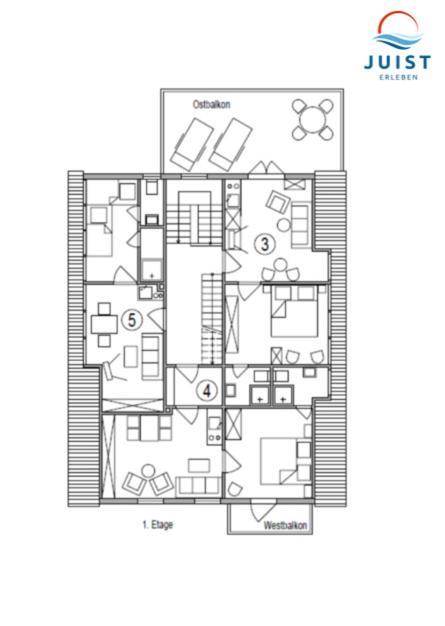 Haus Deichgraf 174 - Wohnung 4 Juist Εξωτερικό φωτογραφία